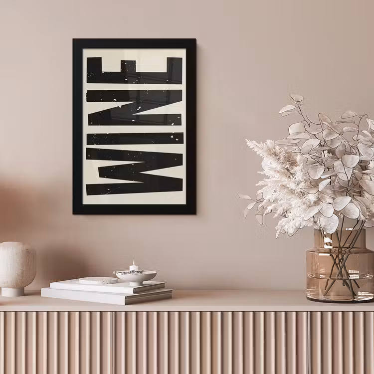Poster met lijst - Zwart - Wijn - Decoratie - Vintage — 5