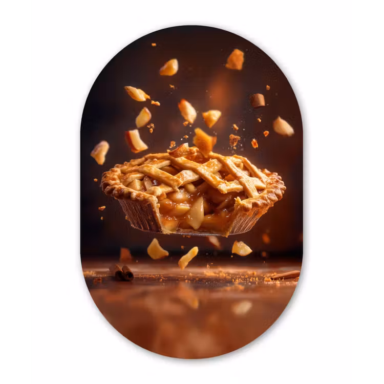 Muurovaal - aluminium - Appel - Taart - Warm - Eten — 1