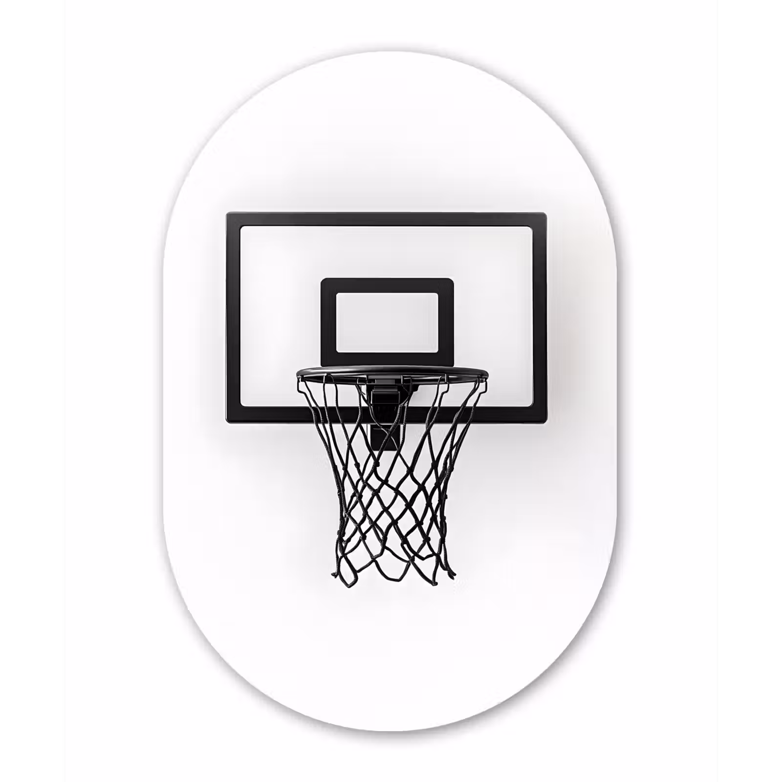 Muurovaal - aluminium - Basketbalbord - Minimalistisch - Zwart — 1