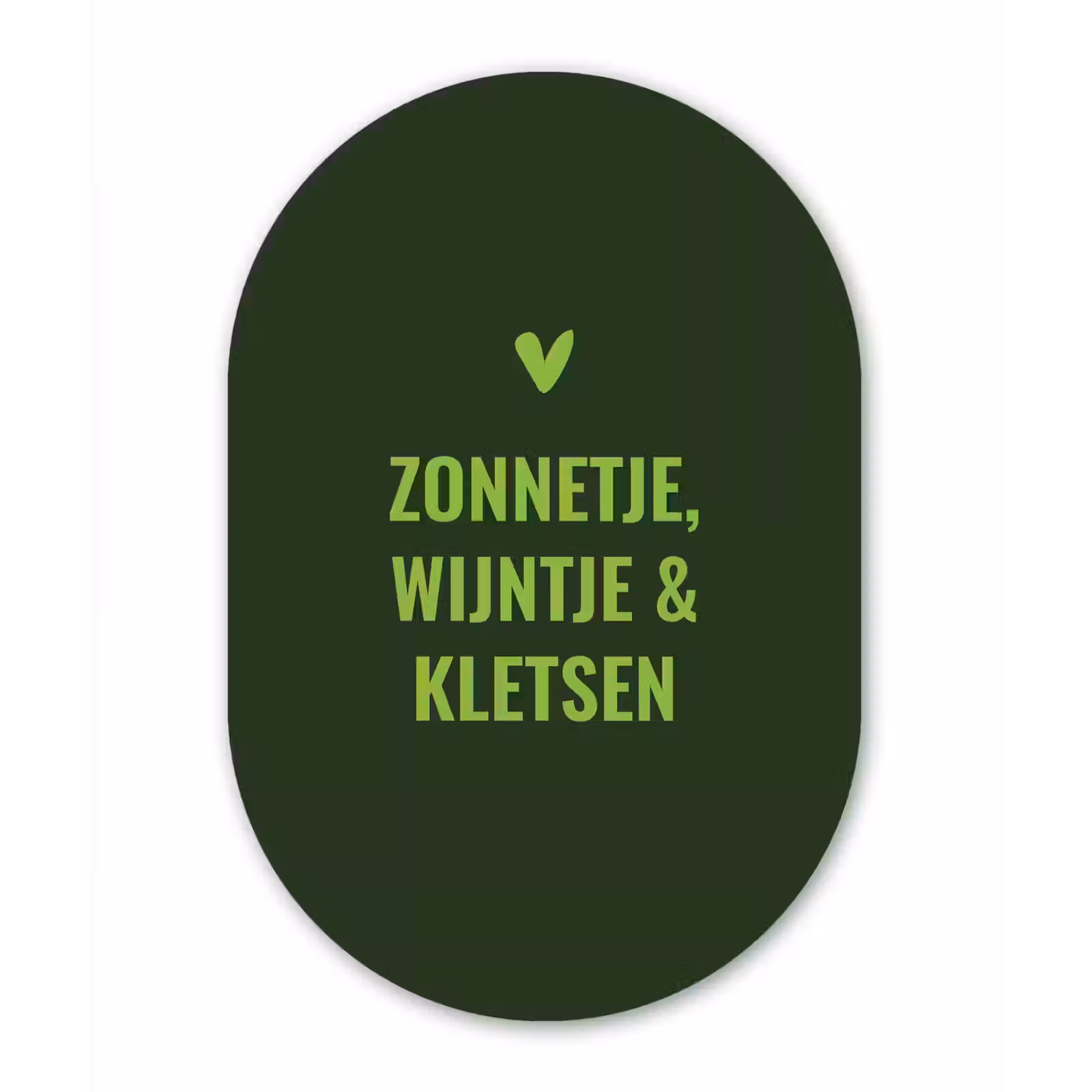 Muurovaal - aluminium - Donkergroen - Quote - Zon - Zomer — 1