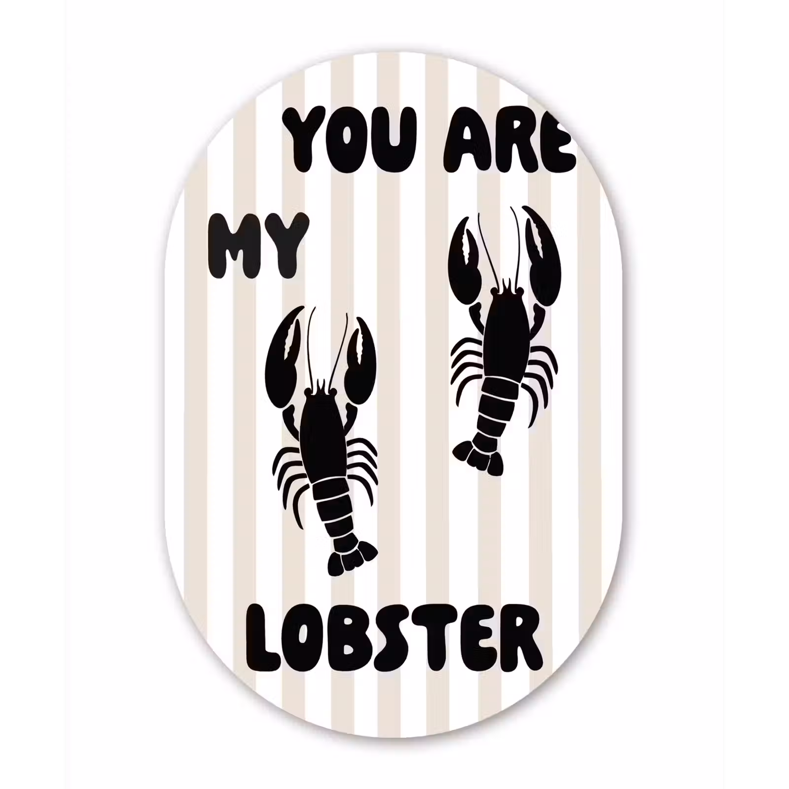 Muurovaal - aluminium - Lobster - Beige - Minimalistisch — 1