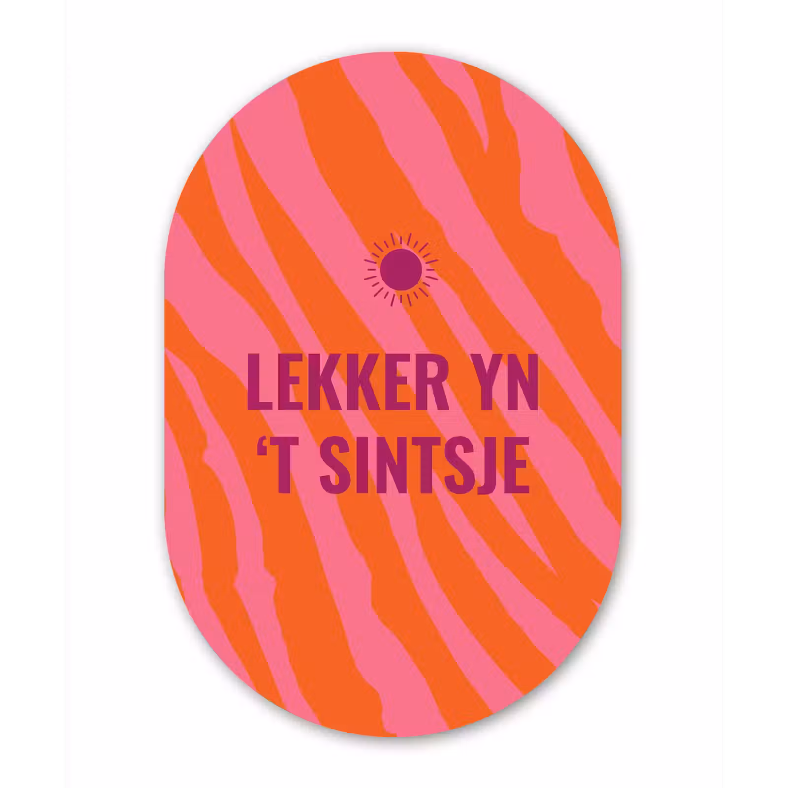 Muurovaal - aluminium - Quote - Zomer - Roze — 1