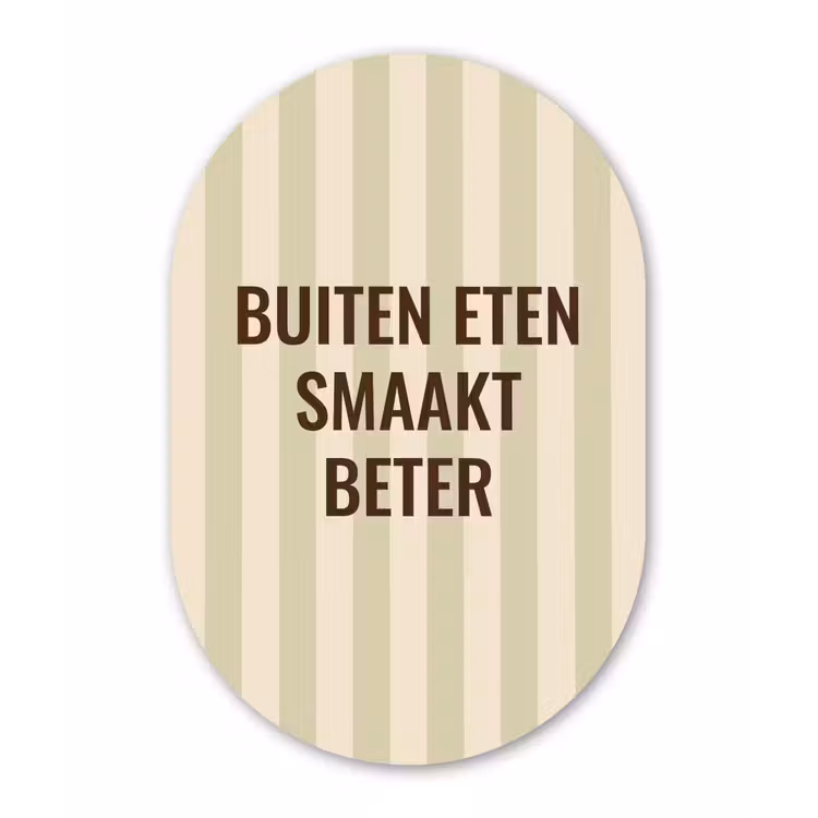 Muurovaal - aluminium - Buiten - Quote - Strepen - Zomer — 1