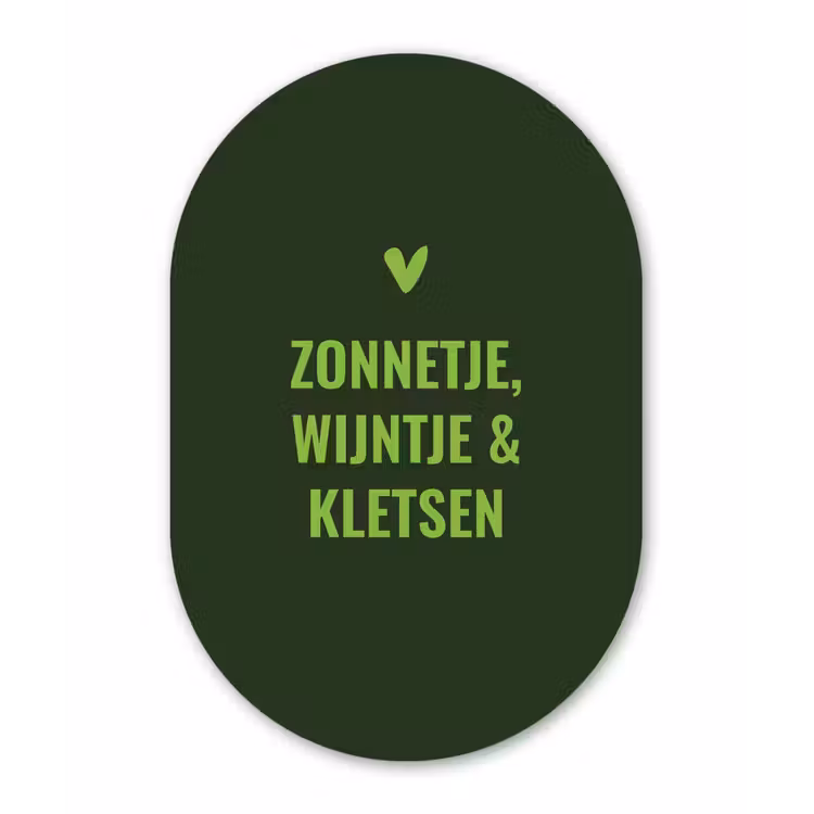 Muurovaal - aluminium - Donkergroen - Quote - Zon - Zomer — 1