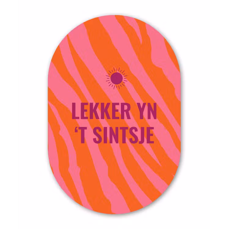 Muurovaal - aluminium - Quote - Zomer - Roze — 1
