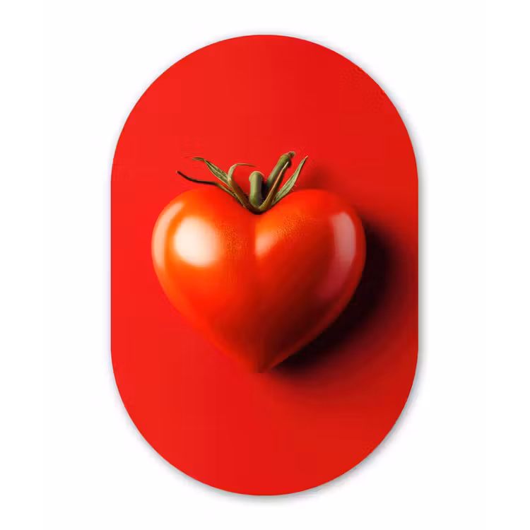 Muurovaal - aluminium - Tomaat - Rood - Hart — 1