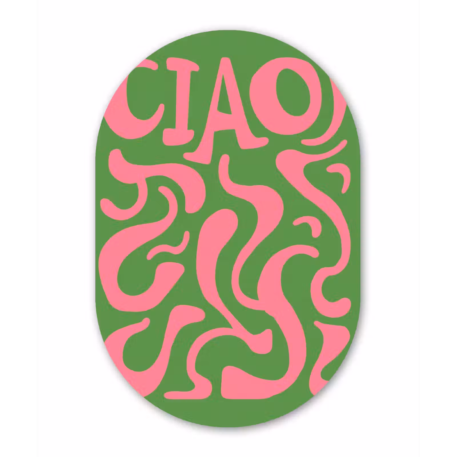 Muurovaal - aluminium - Abstract - Roze - Ciao - Vormen — 1