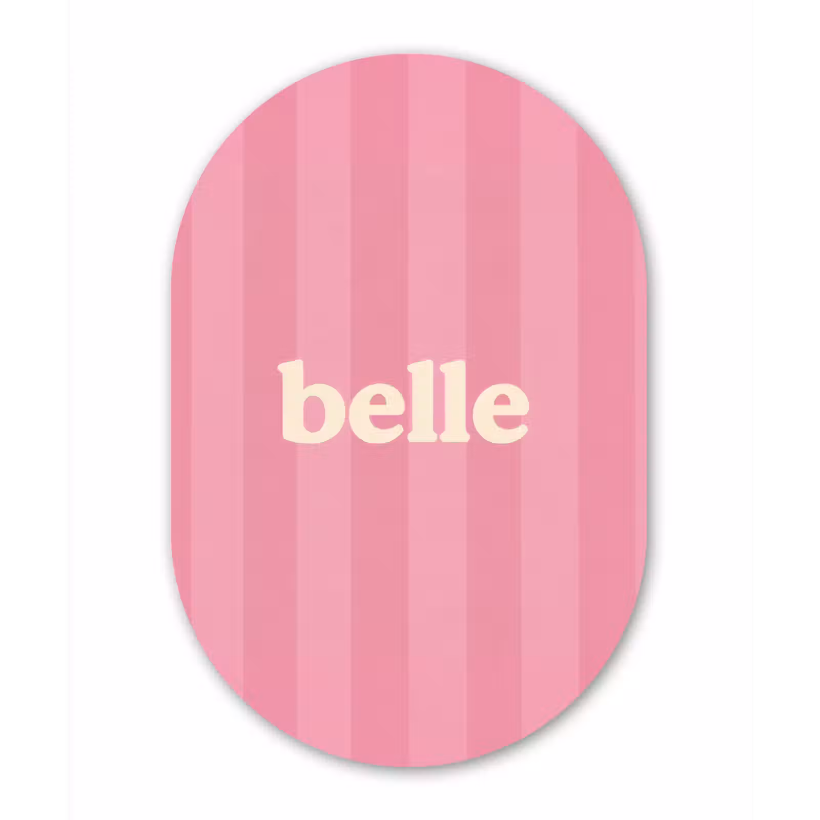 Muurovaal - aluminium - Roze - Gestreept - Belle — 1