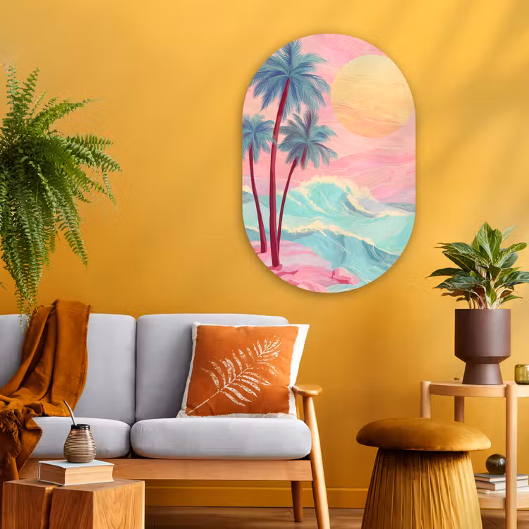 Wandoval Glas – Palmbomen - Golven - Zee — 3