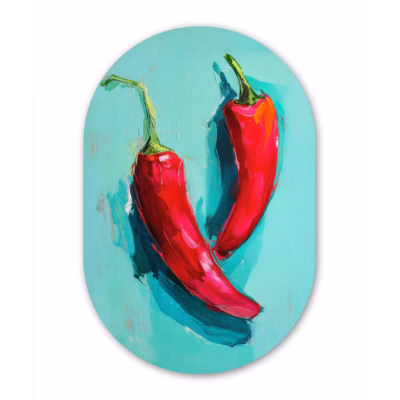 Wandoval Glas – Chilipepers - Geverfd - Rood — 1