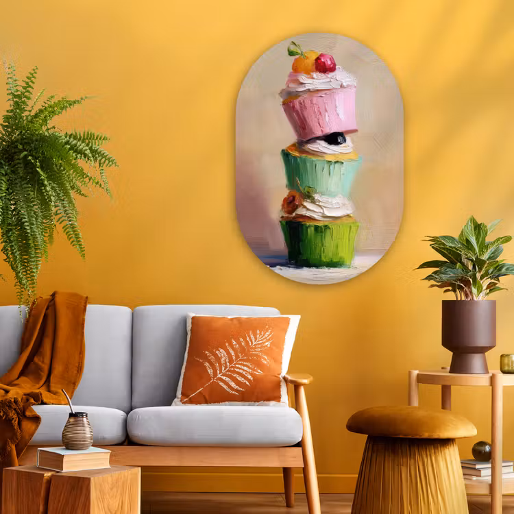 Wandoval Glas – Cupcakes - Gestapeld - Kleurrijk - Fruit — 3