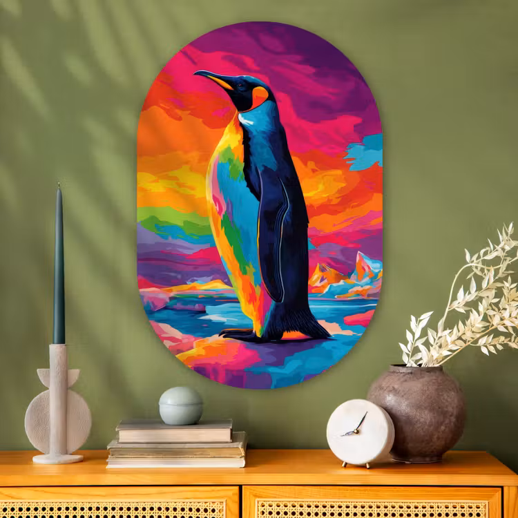 Wandoval Glas – Ijsschots - Pinguïn - Abstract - Lucht — 2