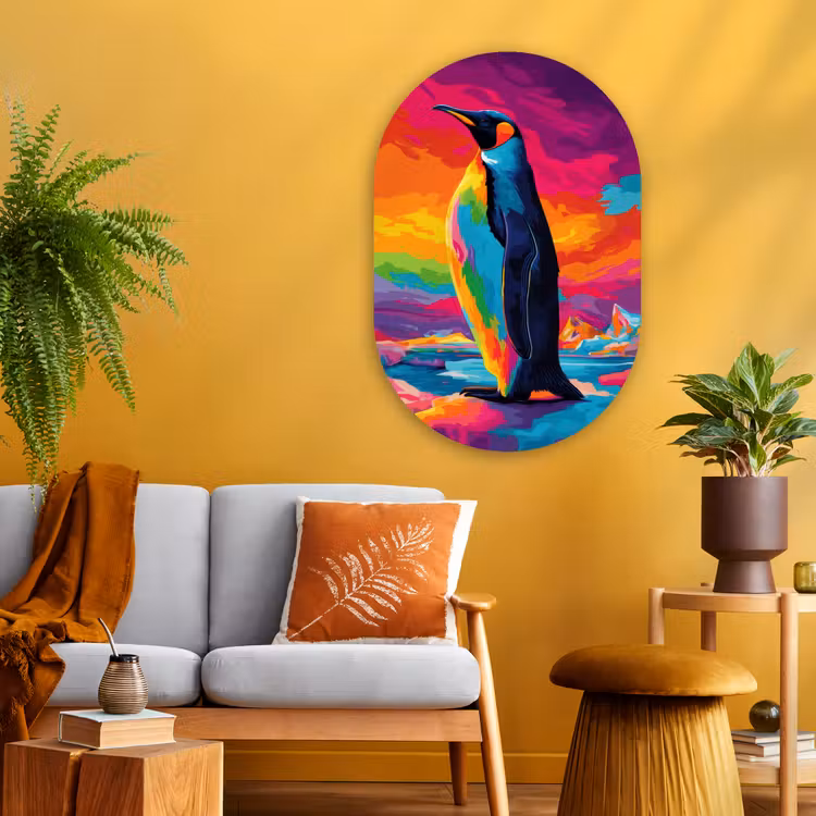 Wandoval Glas – Ijsschots - Pinguïn - Abstract - Lucht — 3