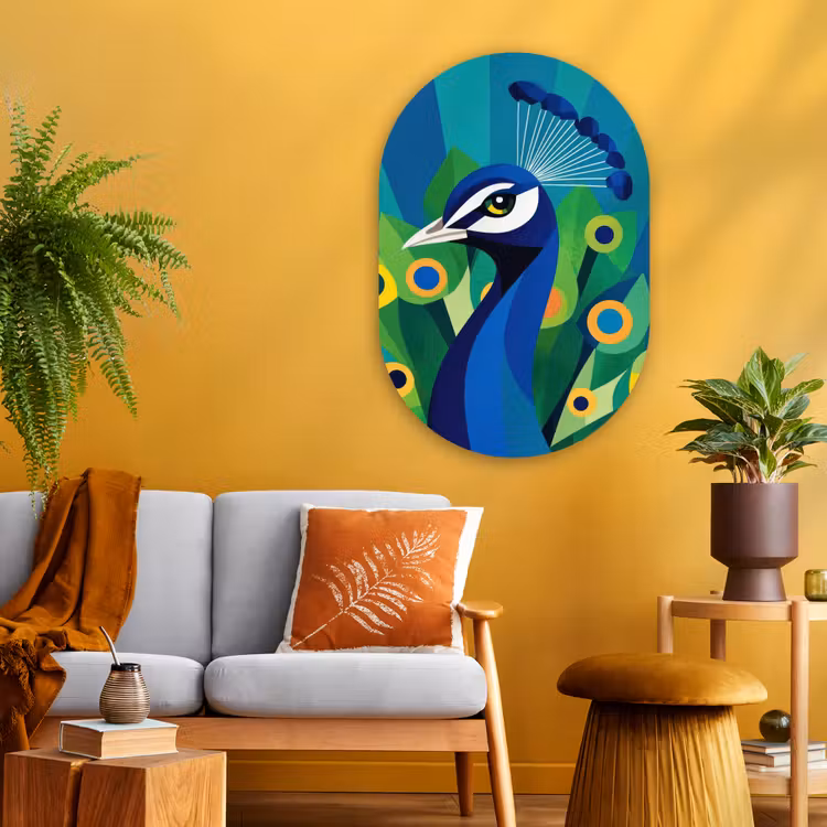 Wandoval Glas – Pauw - Cirkels - Blauw — 3