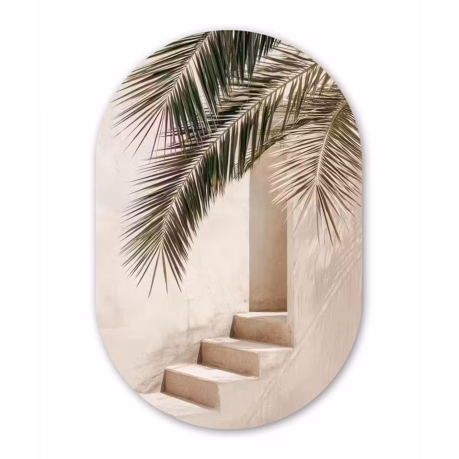 Wandoval Glas – Palmboom - Schaduw - Trap - Beige — 1