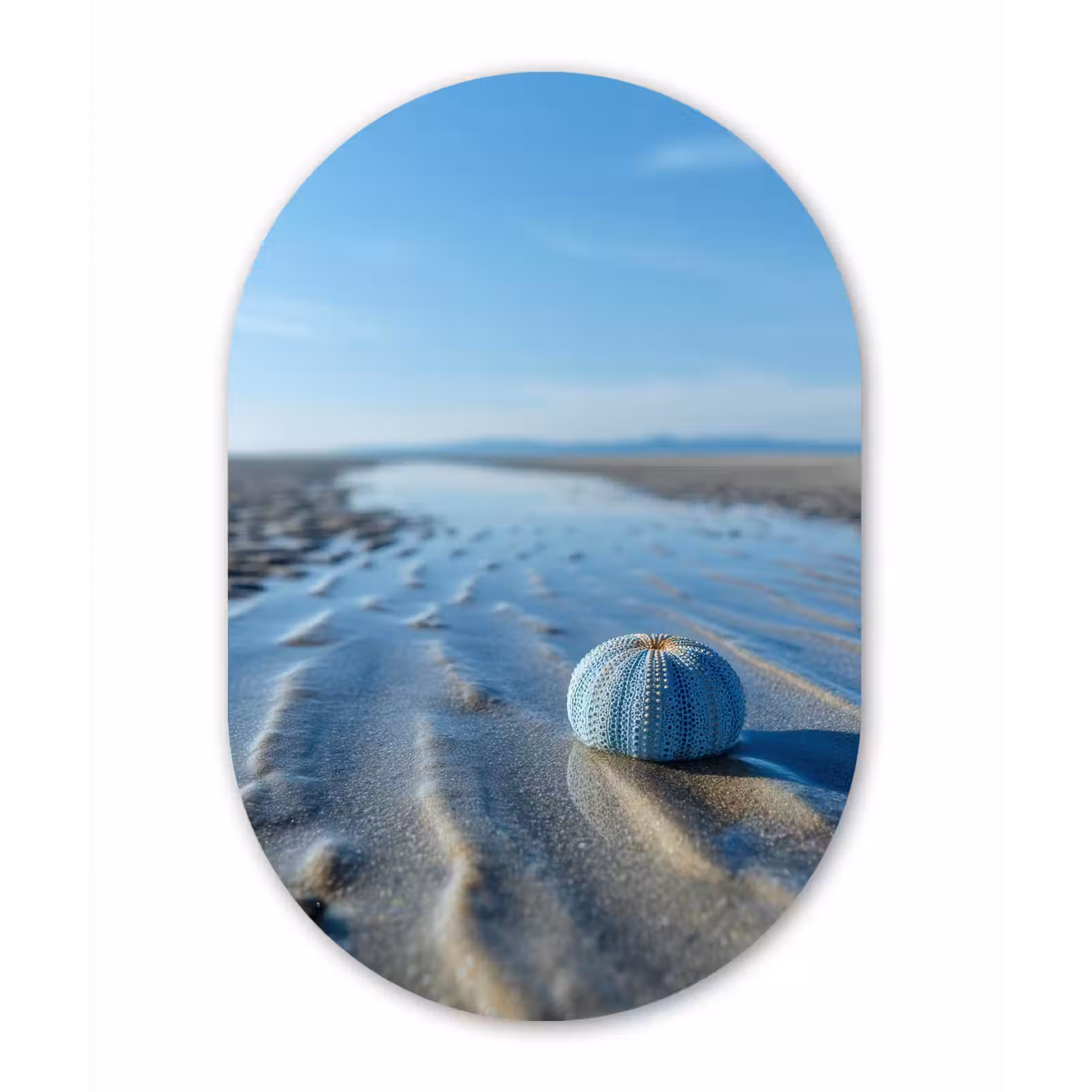 Wandoval Glas – Strand - Schild - Water - Blauw — 1
