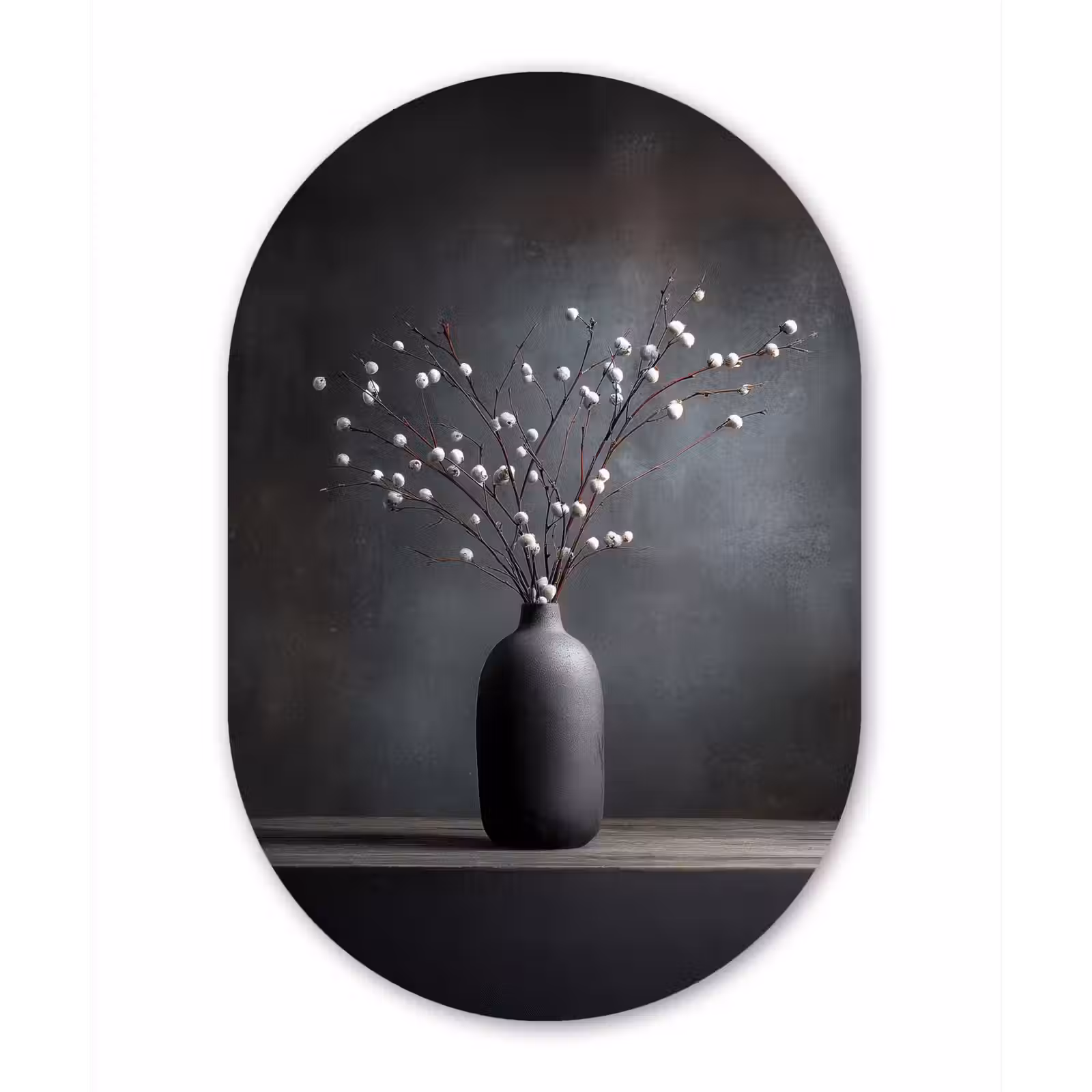 Wandoval Glas – Takken - Vaas - Bolletjes - Wit — 1