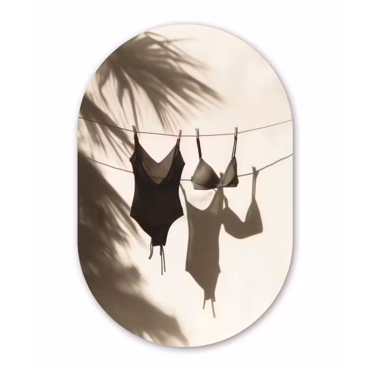 Wandoval Glas – Badkleding - Palmbomen - Schaduw - Tropisch — 1