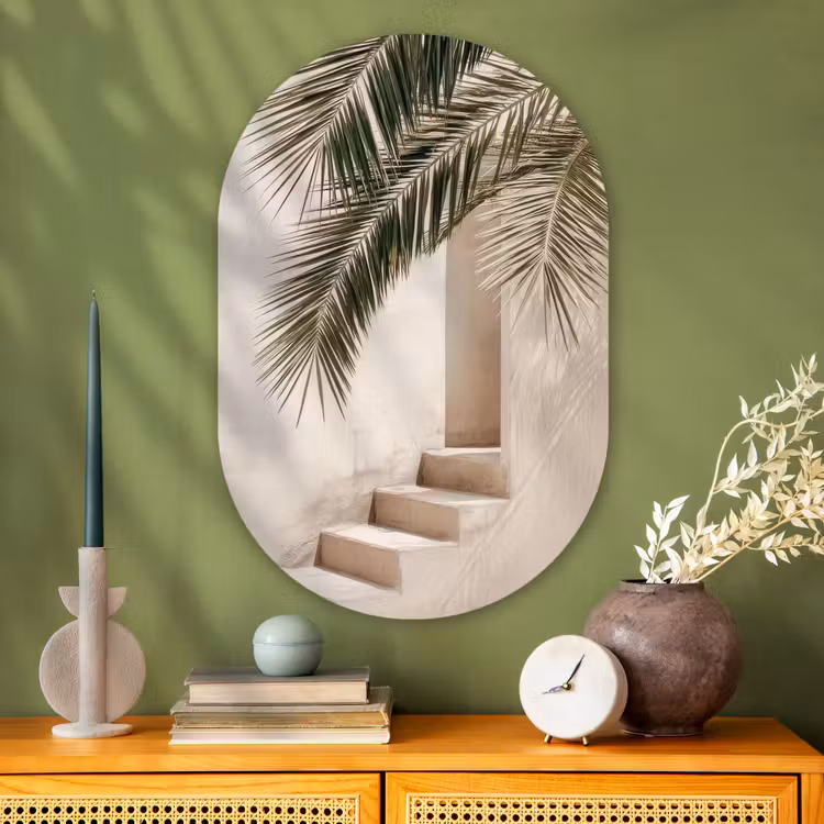 Wandoval Glas – Palmboom - Schaduw - Trap - Beige — 2