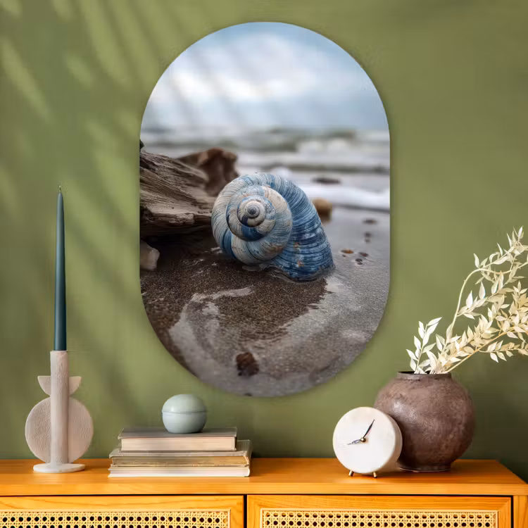 Wandoval Glas – Schelp - Strand - Blauw - Zee — 2