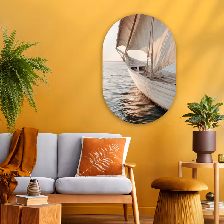 Wandoval Glas – Zeilboot - Zee - Beige - Zon — 3