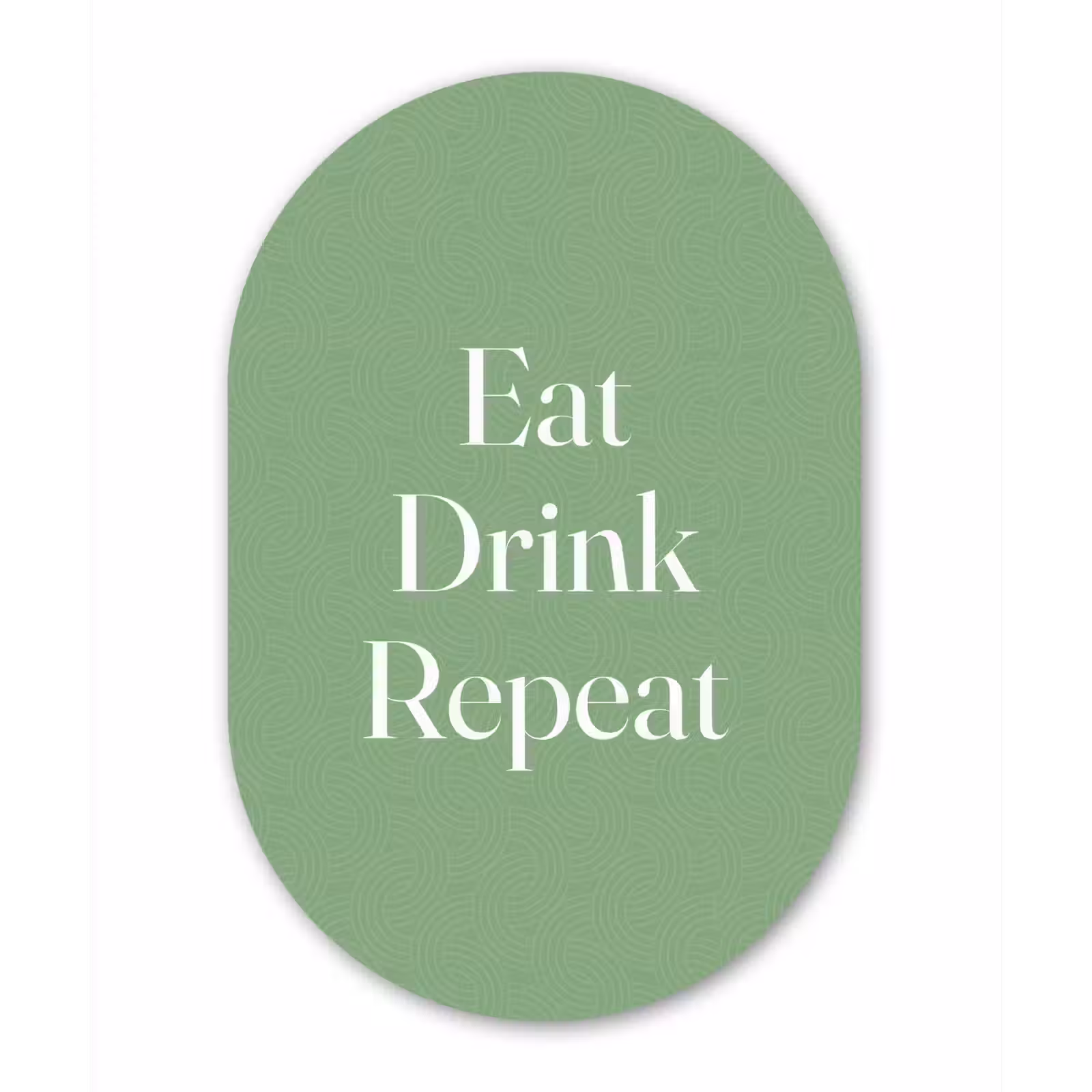 Muurovaal - aluminium - Eten - Drinken - Tekst - Mintgroen — 1
