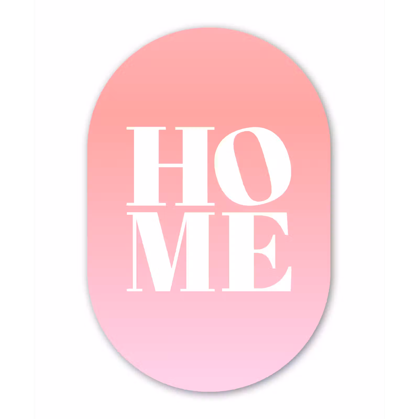 Muurovaal - aluminium - Home - Letters - Groot - Roze — 1