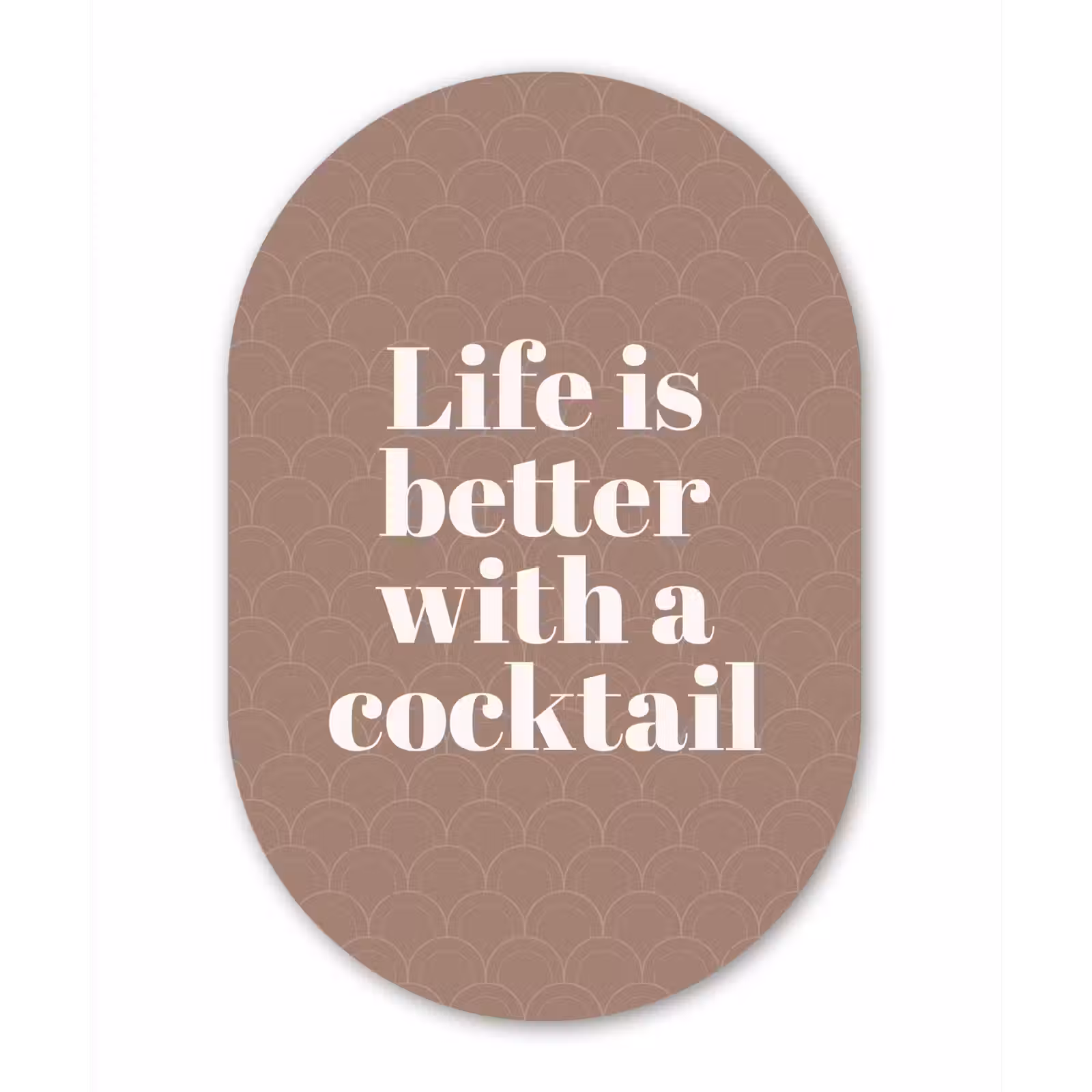 Wandoval Glas – Cocktail - Tekst - Patroon - Wit — 1