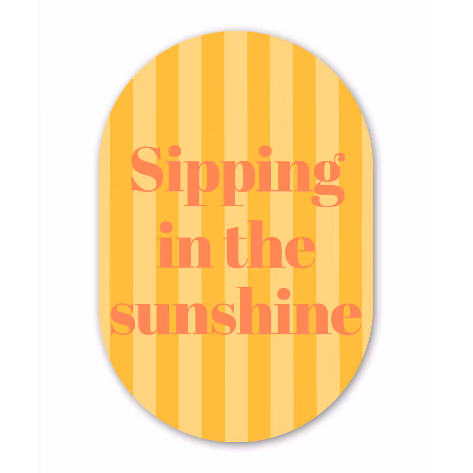Wandoval Glas – Gestreept - Geel - Sunshine - Letters — 1