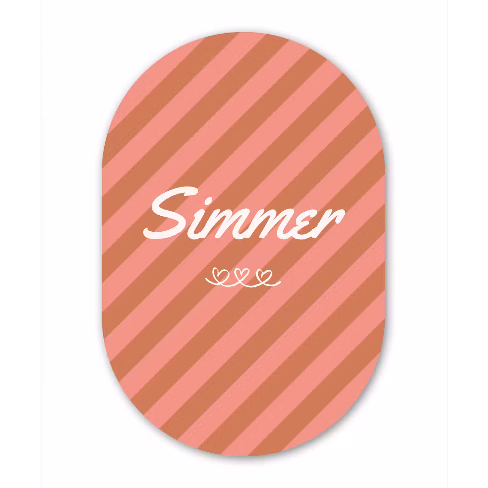 Wandoval Glas – Simmer - Hartjes - Strepen - Roze — 1