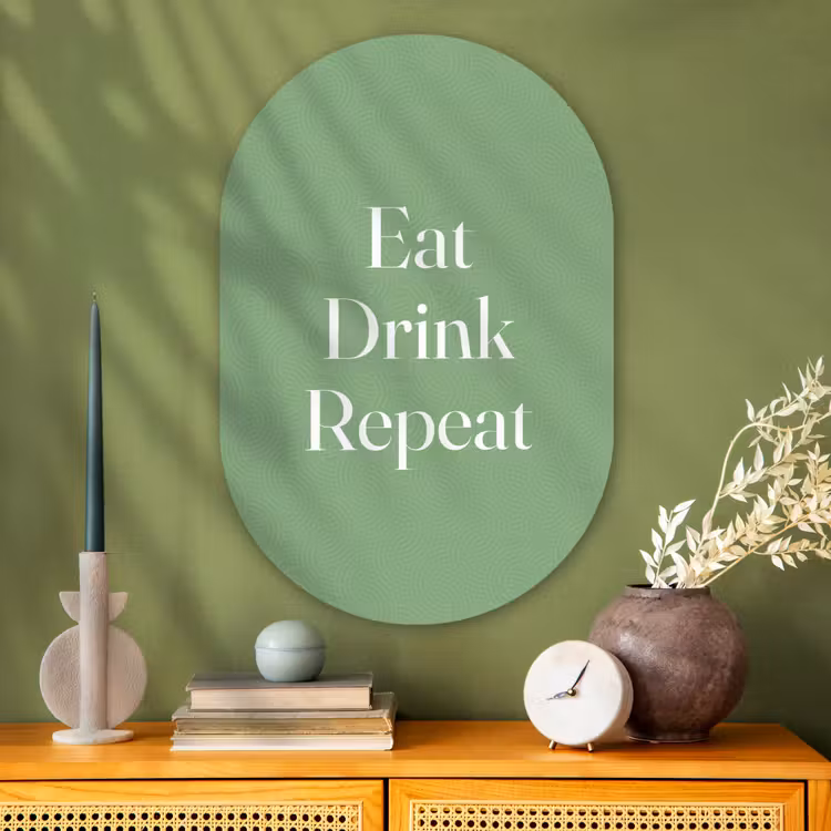 Wandoval Glas – Eten - Drinken - Tekst - Mintgroen — 2