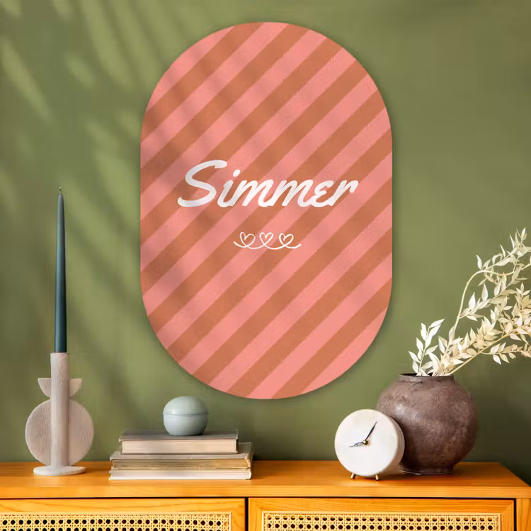 Wandoval Glas – Simmer - Hartjes - Strepen - Roze — 2