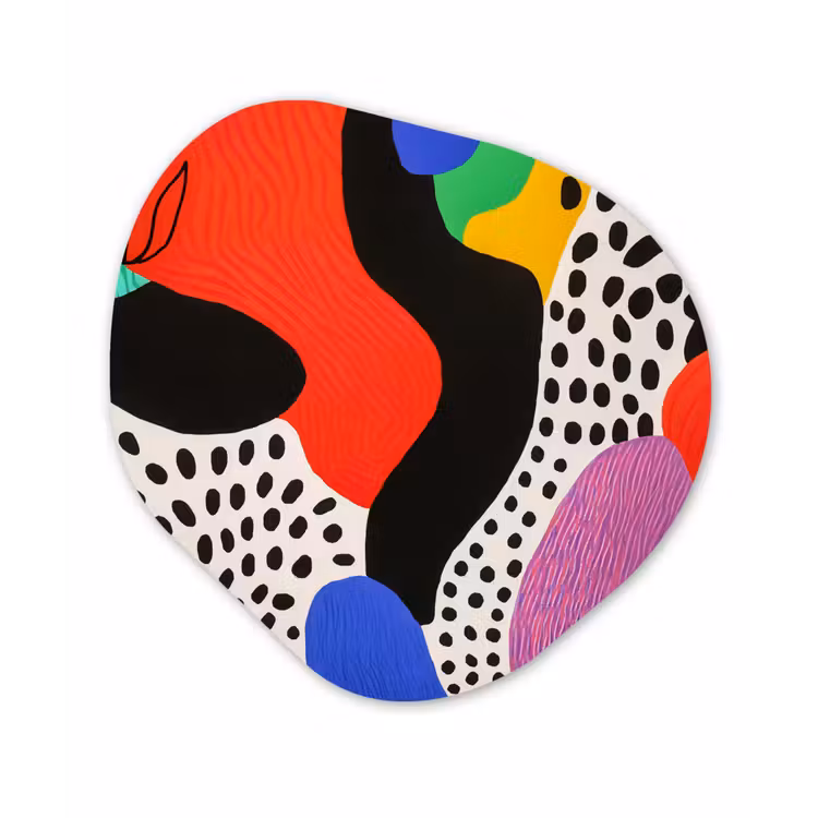 Organisch schilderij – Abstract - Vormen - Kleuren - Stippen — 1