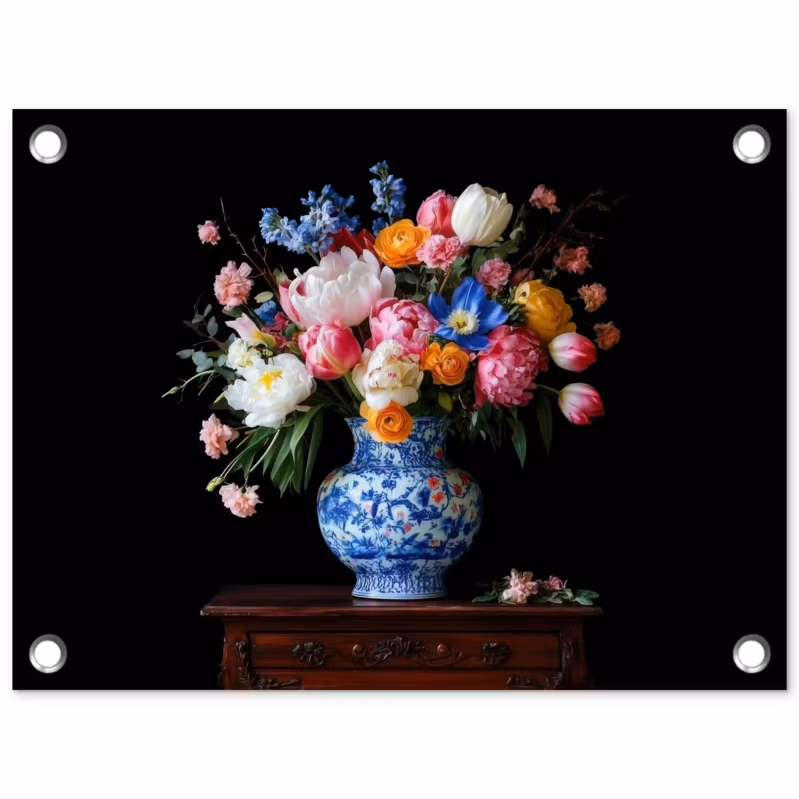 Tuinposter - Rozen - Bloemen - Vaas - Boeket — 1