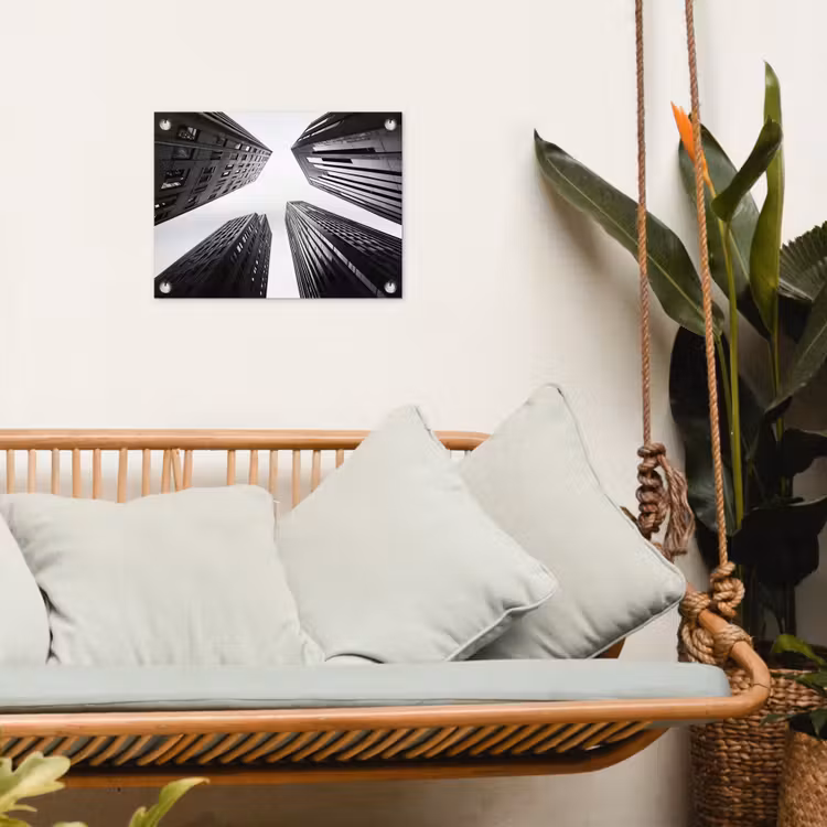 Tuinposter - Gebouwen - Lucht - Zwart — 5