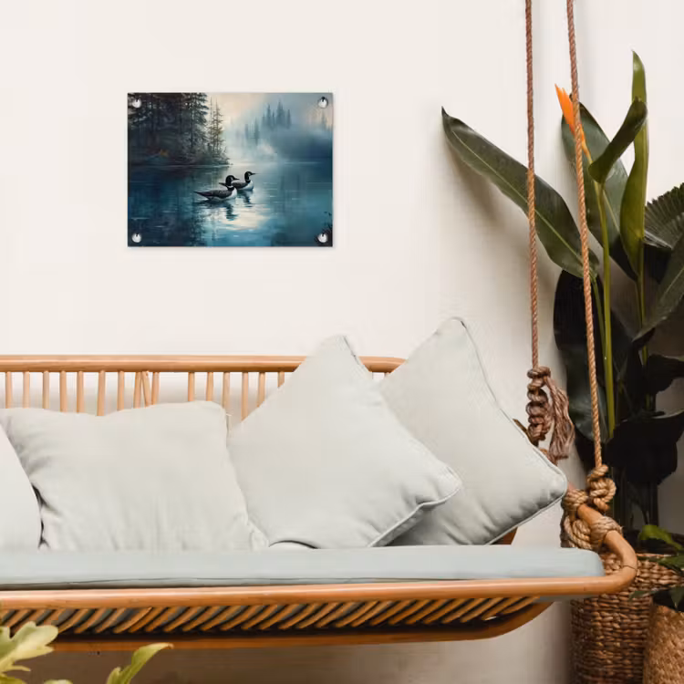 Tuinposter - Bos - Water - Eenden - Mistig — 5
