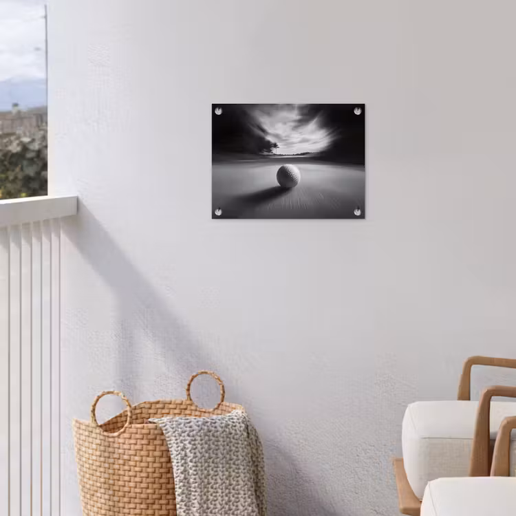 Tuinposter - Golfbal - Wazig - Zwart — 3