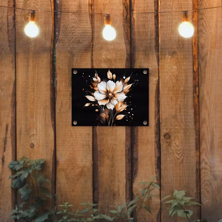 Tuinposter - Bloem - Verf - Goud - Graffiti - Modern — 2