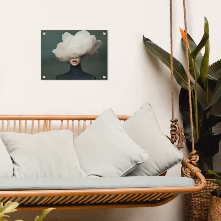 Tuinposter - Hoed - Vrouw - Beige — 5