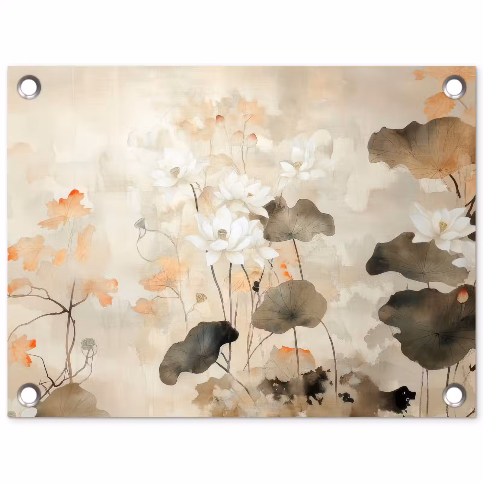 Tuinposter - Bloemen - Japandi - Wabi sabi — 1