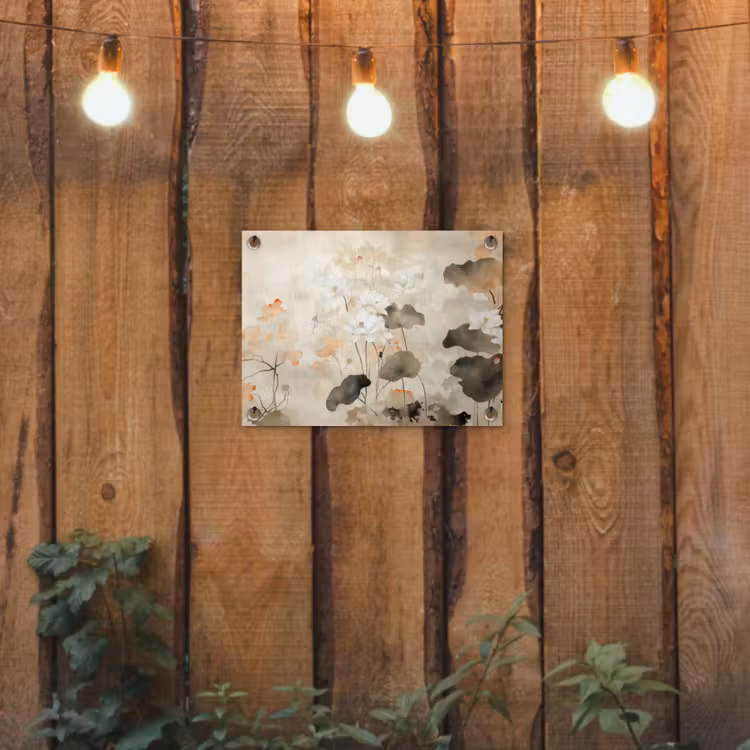 Tuinposter - Bloemen - Japandi - Wabi sabi — 2