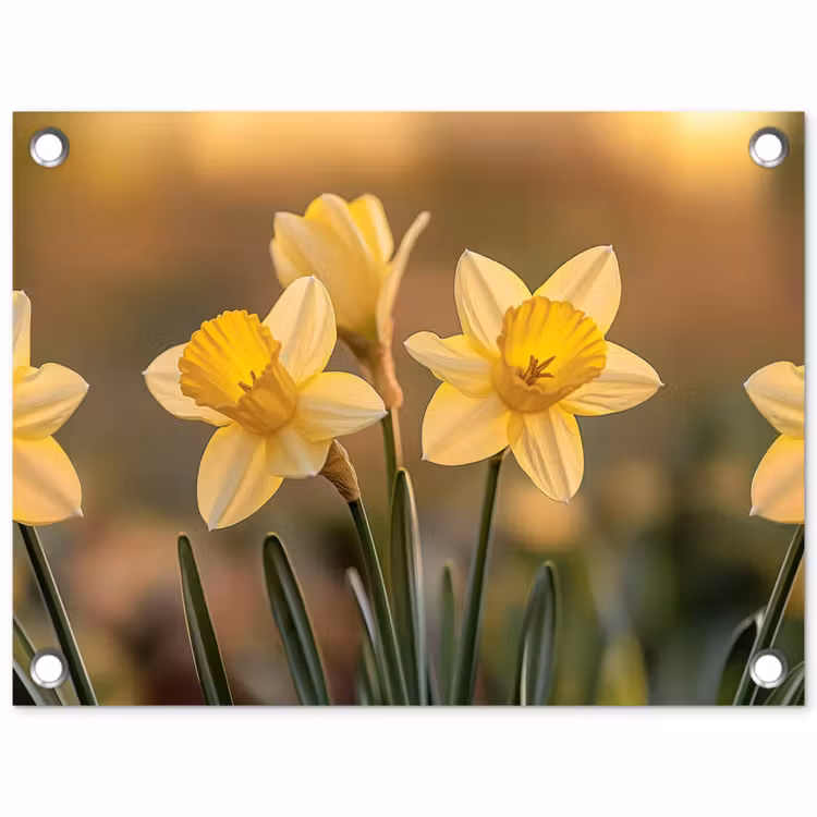 Tuinposter - Bloemen - Geel - Wazig — 1