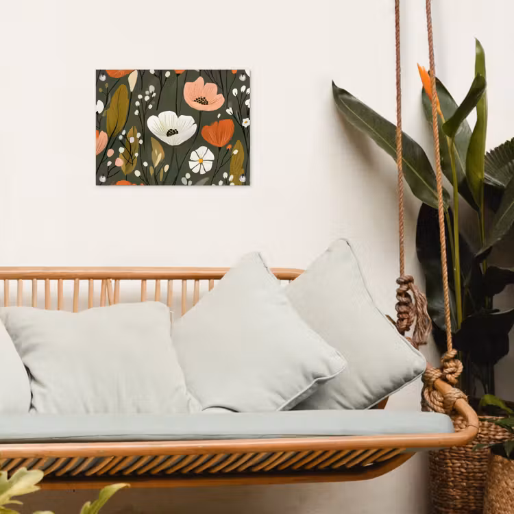 Tuinposter - Bloemen - Illustratie - Groen — 5