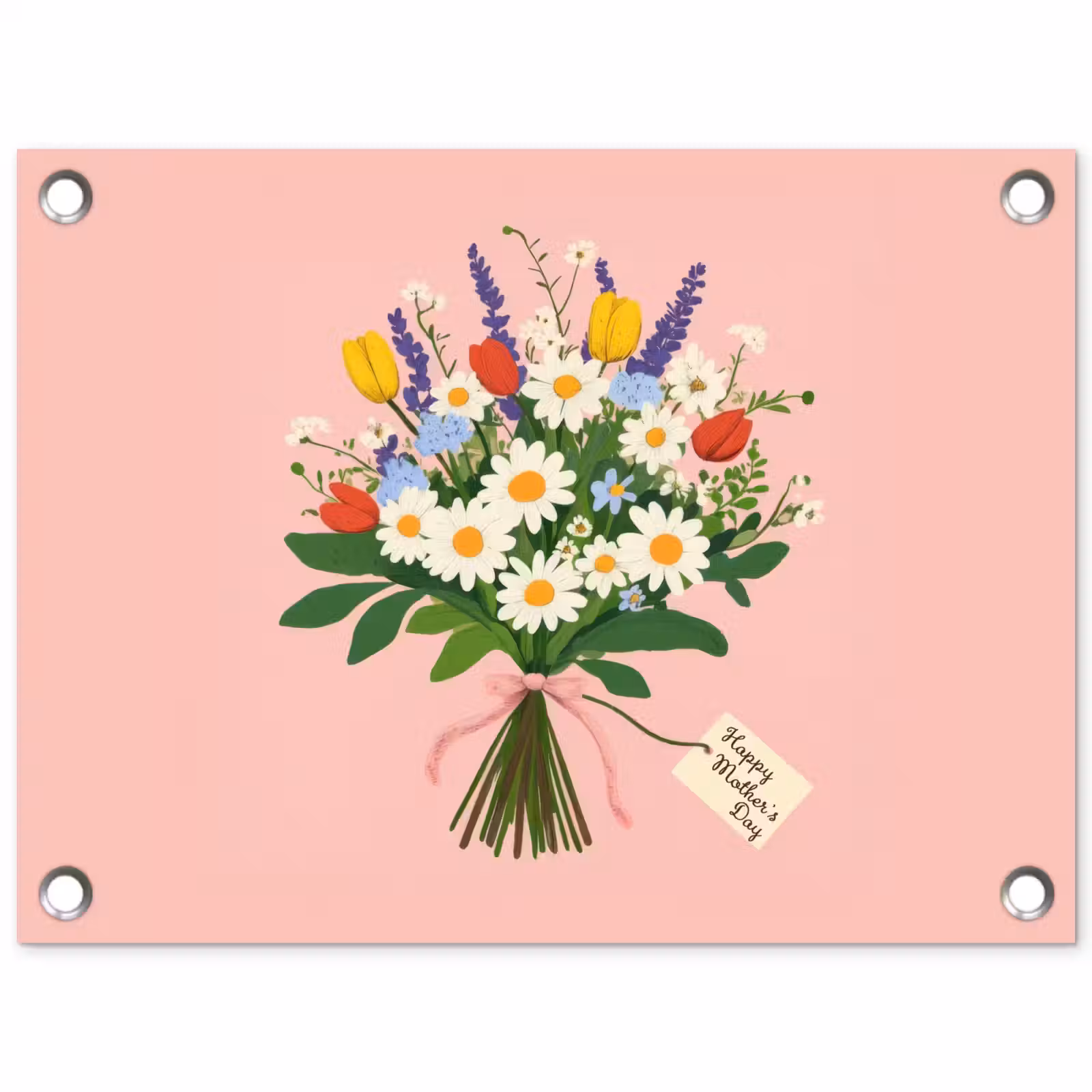 Tuinposter - Bloemen - Lint - Kaartje — 1