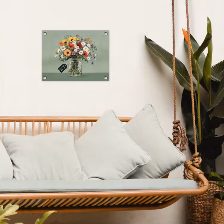 Tuinposter - Bloemen - Vaas - Kaartje — 5