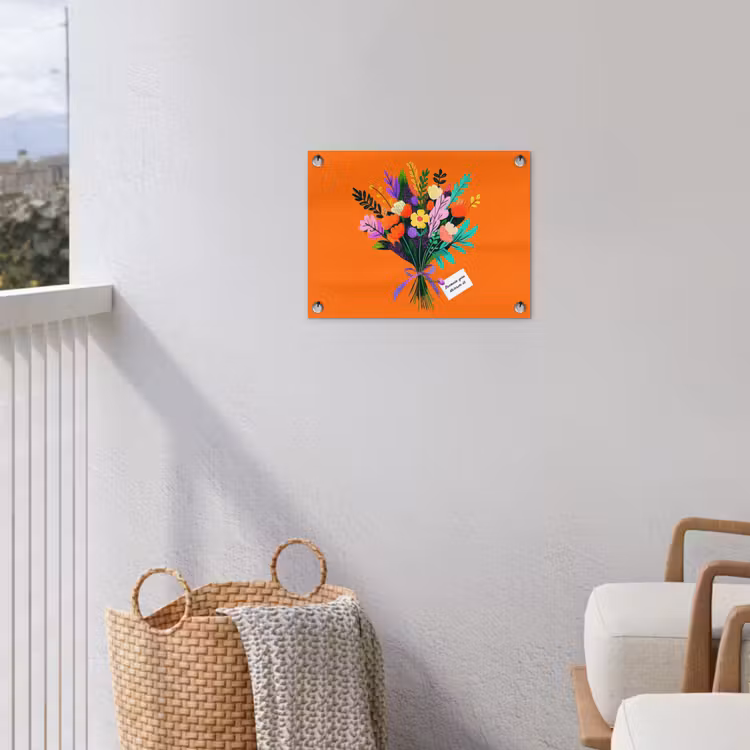 Tuinposter - Kaartje - Boeket - Bloemen — 3