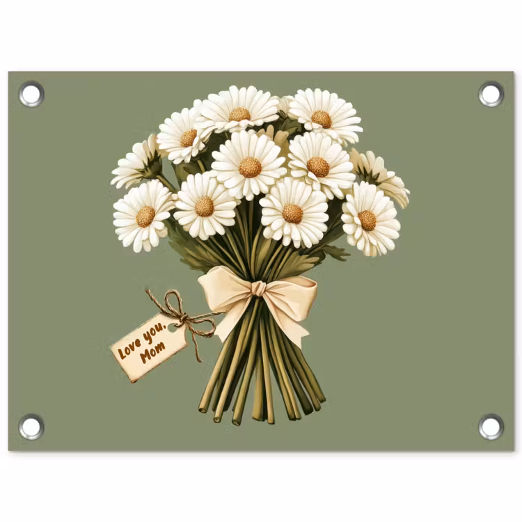 Tuinposter - Lint - Boeket - Groen - Quote — 1
