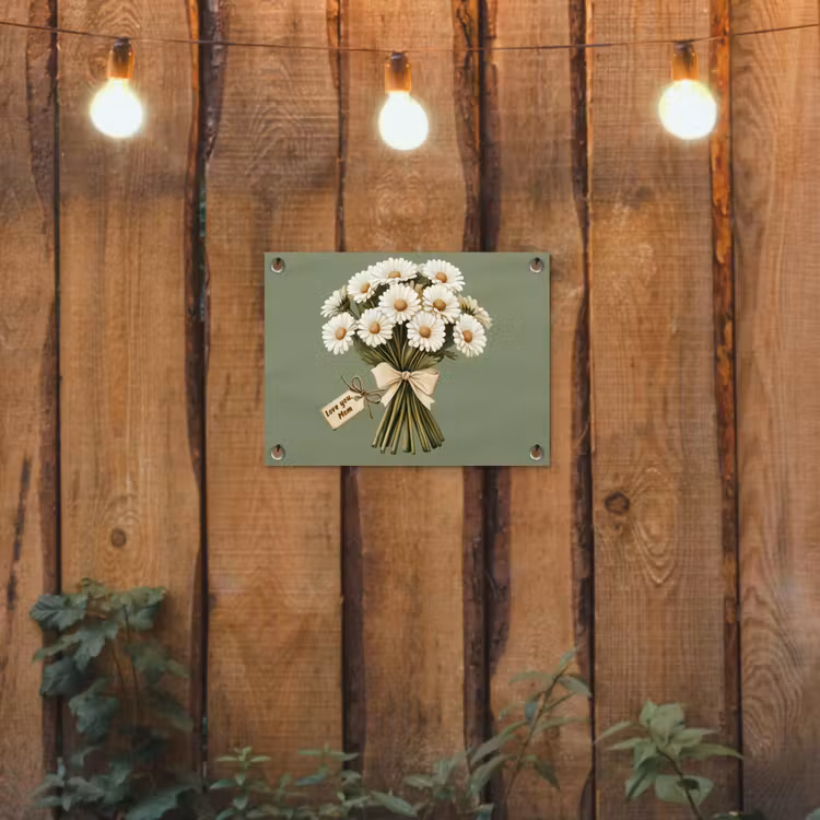 Tuinposter - Lint - Boeket - Groen - Quote — 2