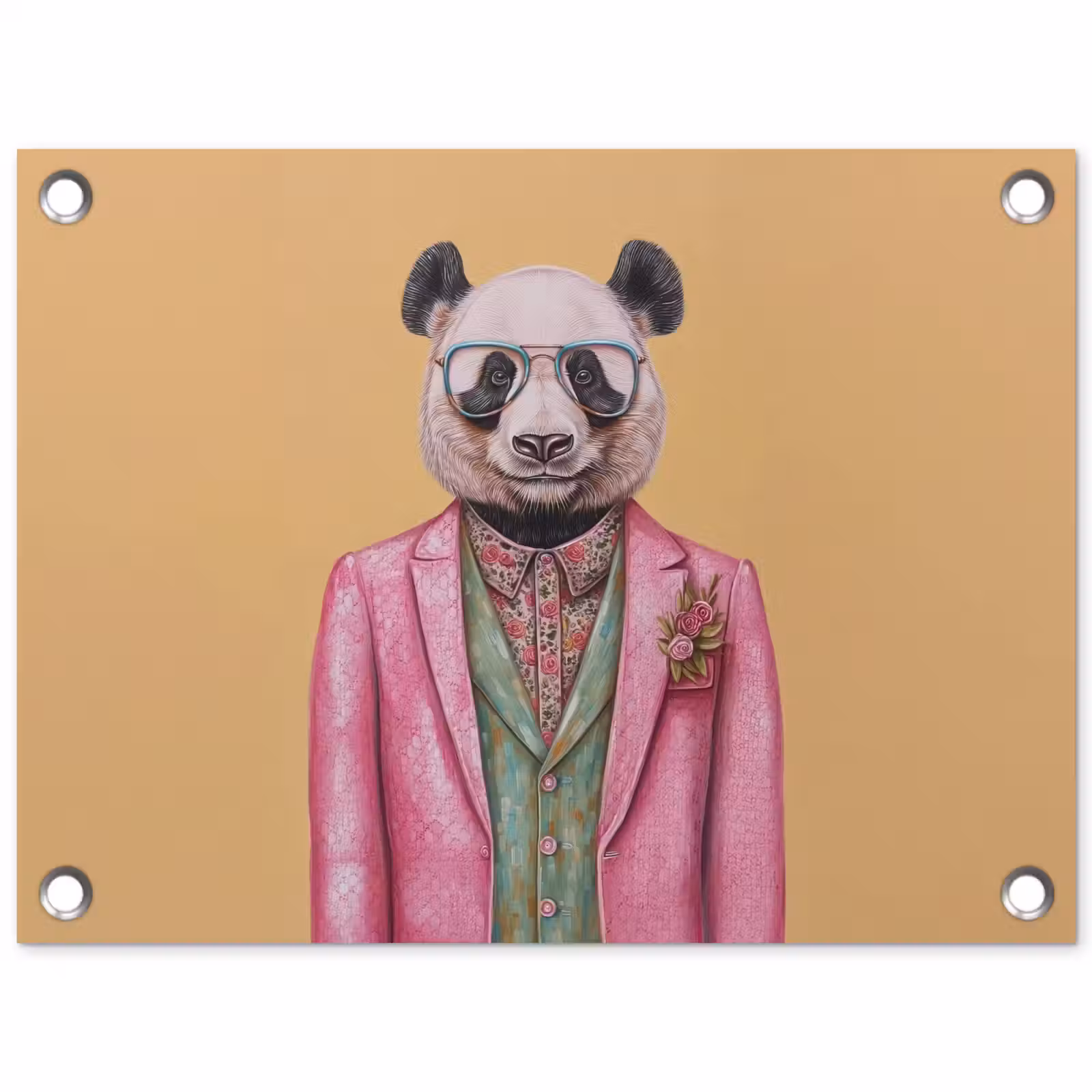 Tuinposter - Panda - Pak - Zonnebril - Blauw — 1