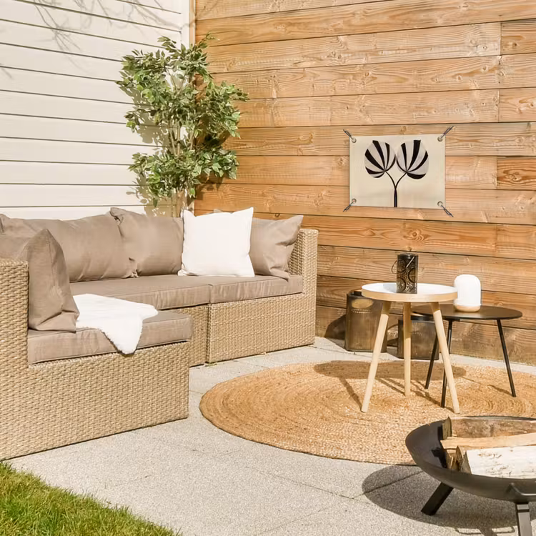 Tuinposter - Bladeren - Gestreept - Stengel - Beige — 4